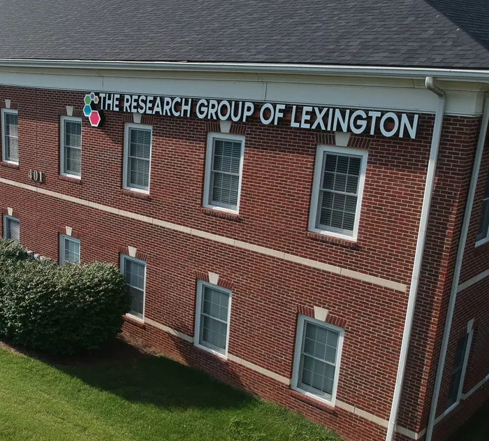 Aerial view of The Research Group of Lexington office building at 401 Lewis Hargett Circle in Lexington, Kentucky